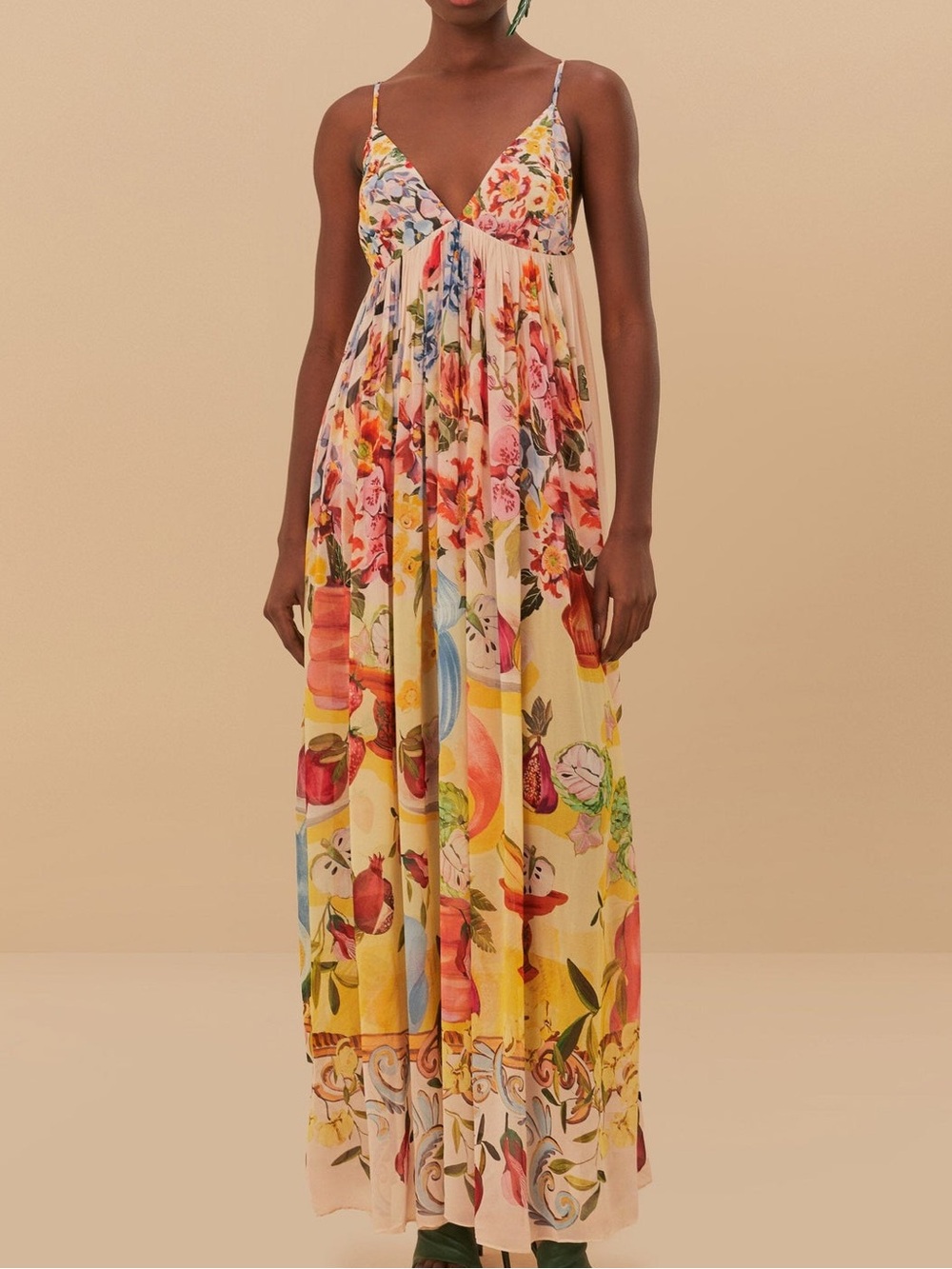 Farm Rio | Garden Terrace Maxi Dress Size: Large